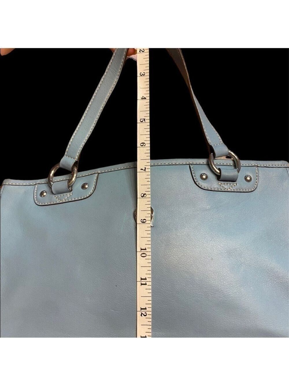 Etiene Aigner blue purse - Picture 7 of 9